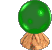 A green crystal ball.